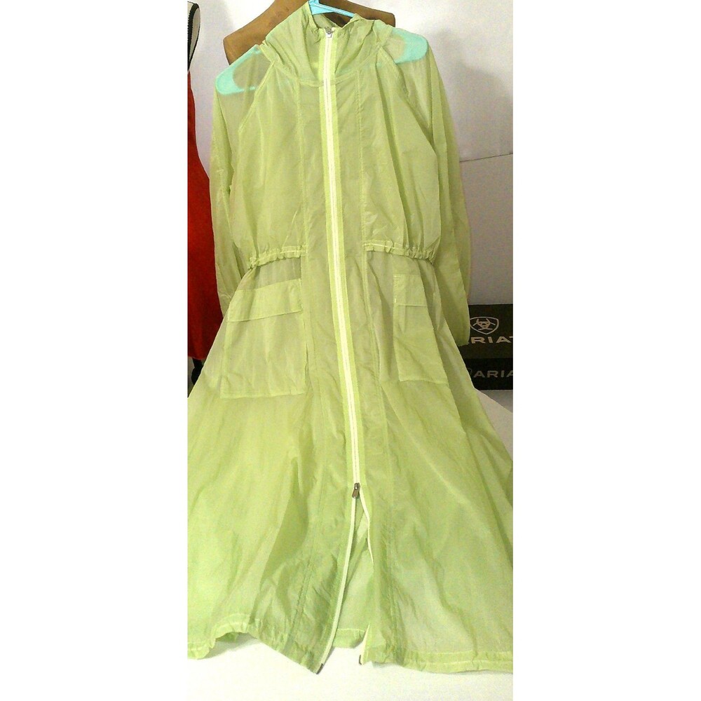 New $189 S Skyline Anorak Athleta Wind Breaker Rain Jacket Cinch waist NWT green